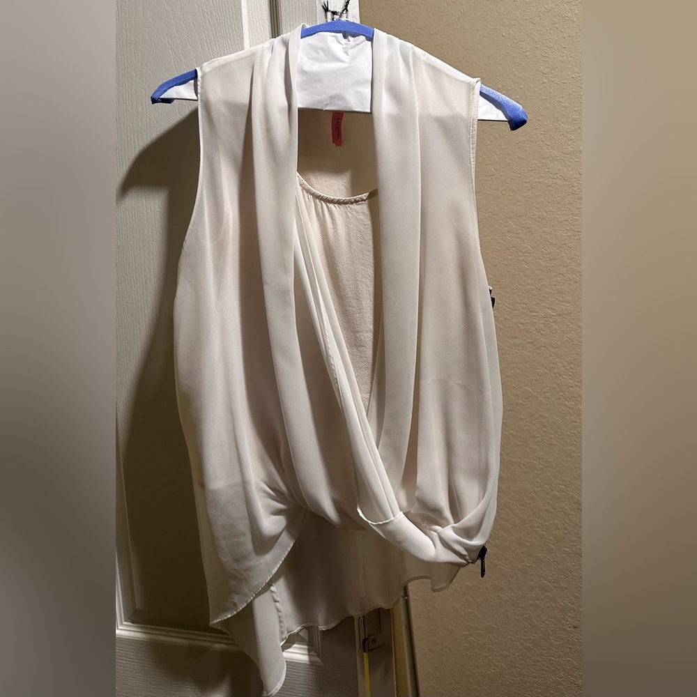 All Saints Silk Top with side zipper